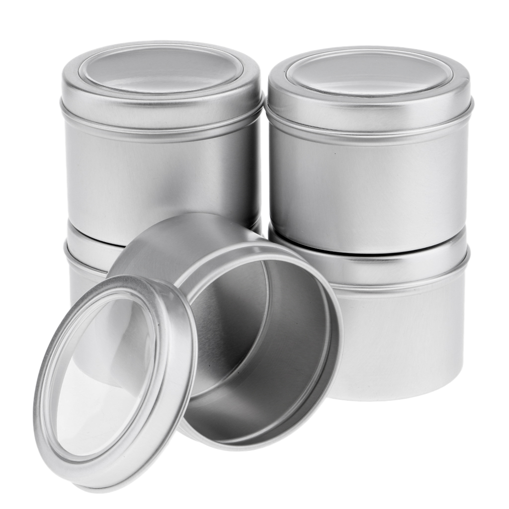Tin Container Lid - Round Aluminum Tin Jar 60ml Empty